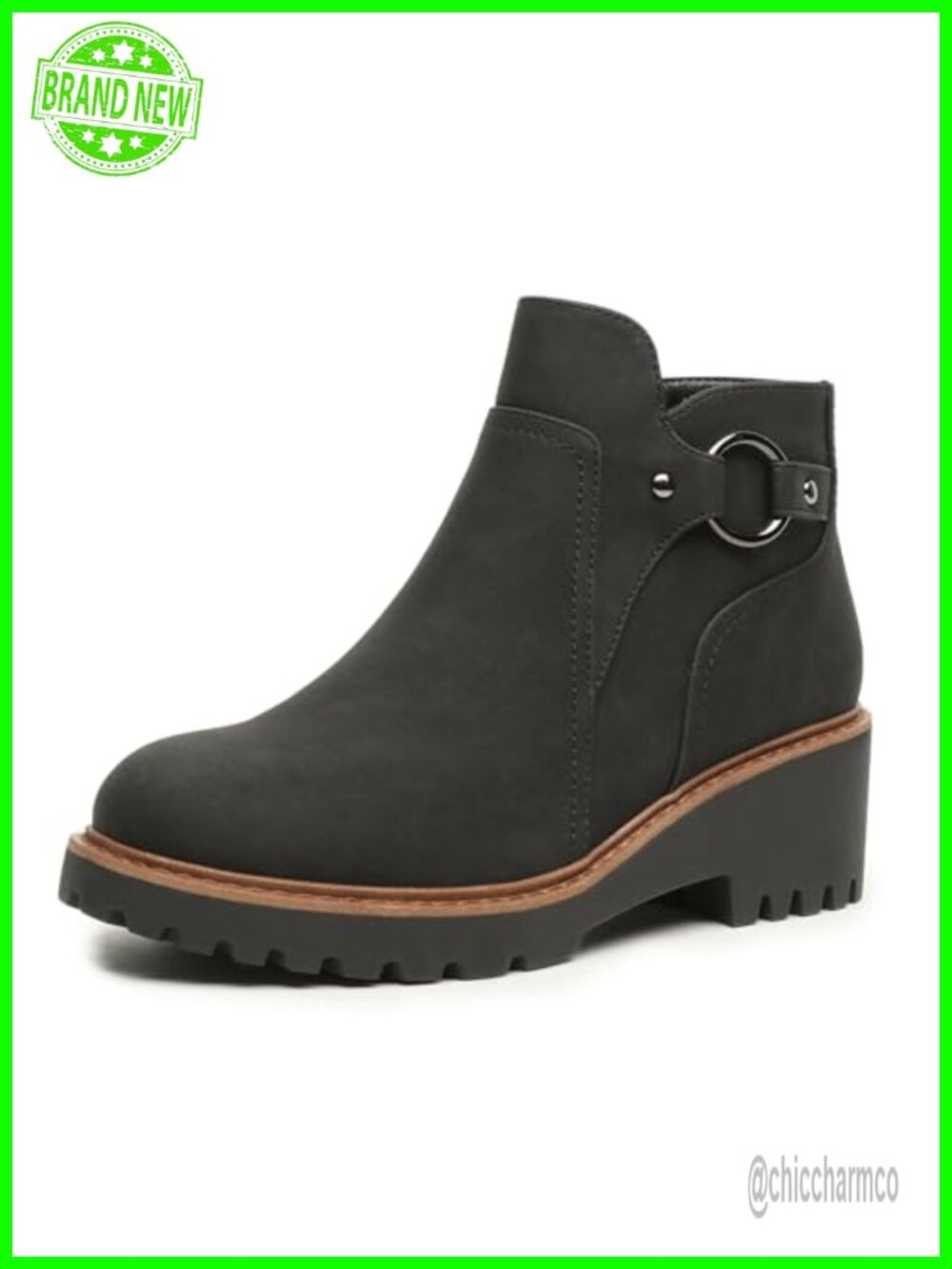 Women's Ankle Boots Chunky Low Heel Short Booties Dress Fall Boots